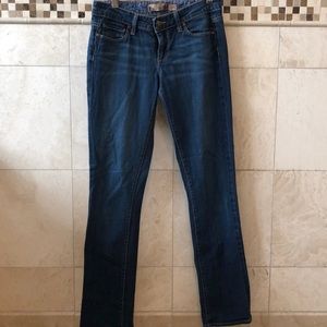 Paige straight leg blue jeans